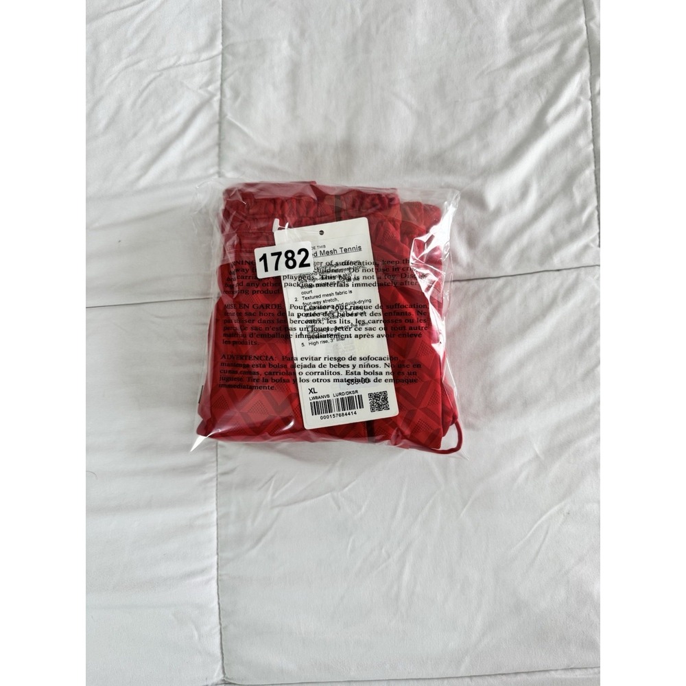 New Lululemon Textured Mesh High-Rise Tennis Skirt Red Size XL Skort Golf Rare - Picture 11 of 11